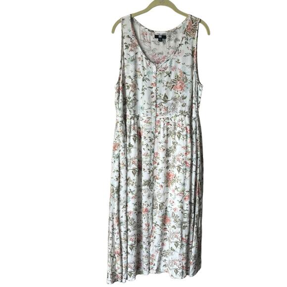 FRYE space floral maxi tank button-down dress size XXL - Picture 1 of 4